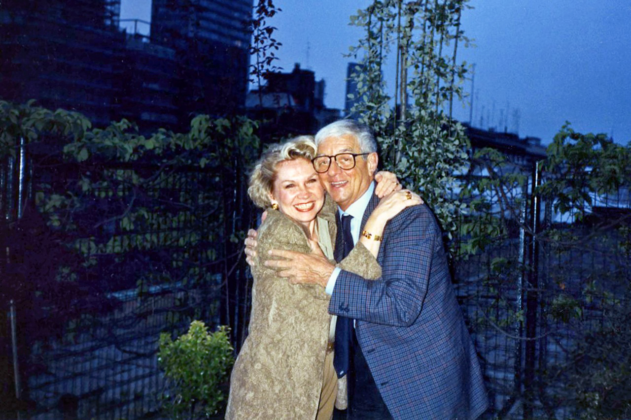 Drinks on the terrace before dinner with Roberta's father, Pino Lai