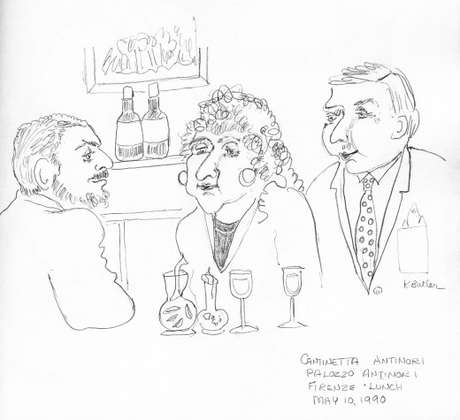Karen Butler sketch of Cantinetta Antinori © Karen Butler