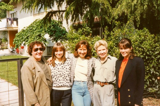Nancy and Leslee with Giannola, Antonella and Betty Nonino